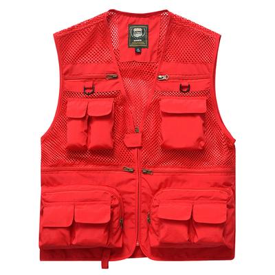 New Men's Vest Summer Outdoor Multi Pocket Breathable Fishing Vest Sweater Top