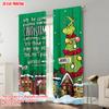 2pcs, plane printing Popular Curtains Snowflakes & Whimsical House Polyester Easy Install (without rod) Art Deco Festive for