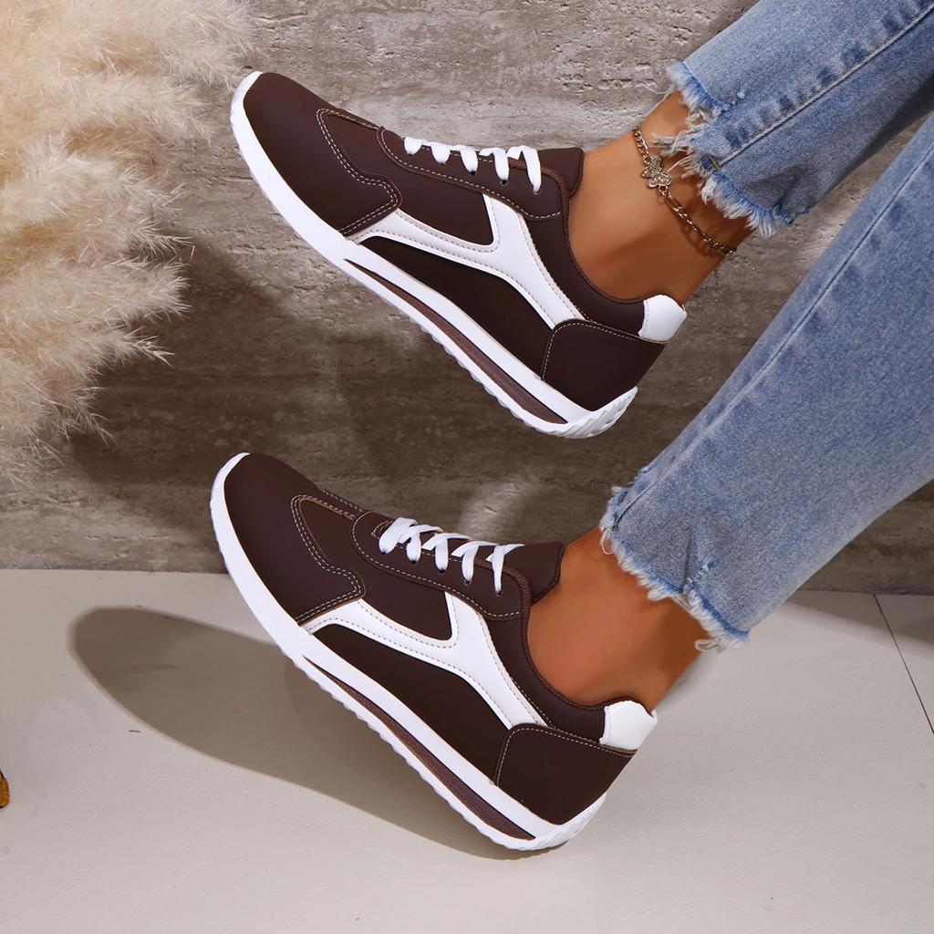 Women's Casual Sports Shoes Spring Autumn Seasonal Retro Style Round Toe Lace Up Comfortable Flat Shoes for Women