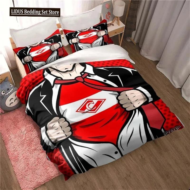 FC Spartak Moscow Football 3D Print Bedding Set Cute Quilt Cover Bed Cover With Pillowcase Custom Bedding Queen King Full Size