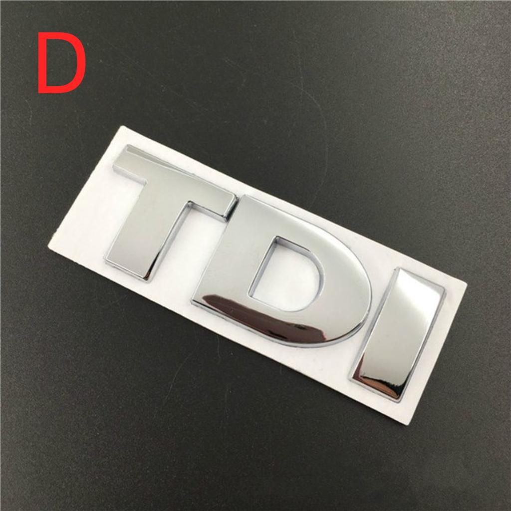 3D Metal TDI Logo Front Hood Grill Emblem Rear Trunk Badge Sticker Decals for V/W Polo Golf Jetta Passat Touran Bora