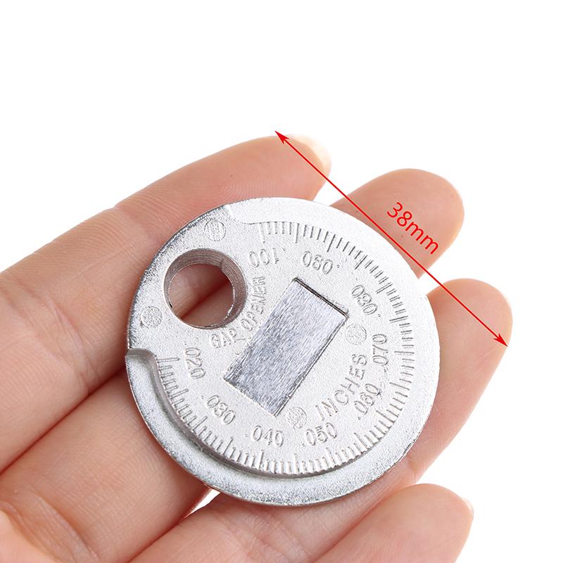 1Pc Spark Plug Gap Gauge Measurement Tool Coin-Type 0.6-2.4Mm Range Gage Caliber