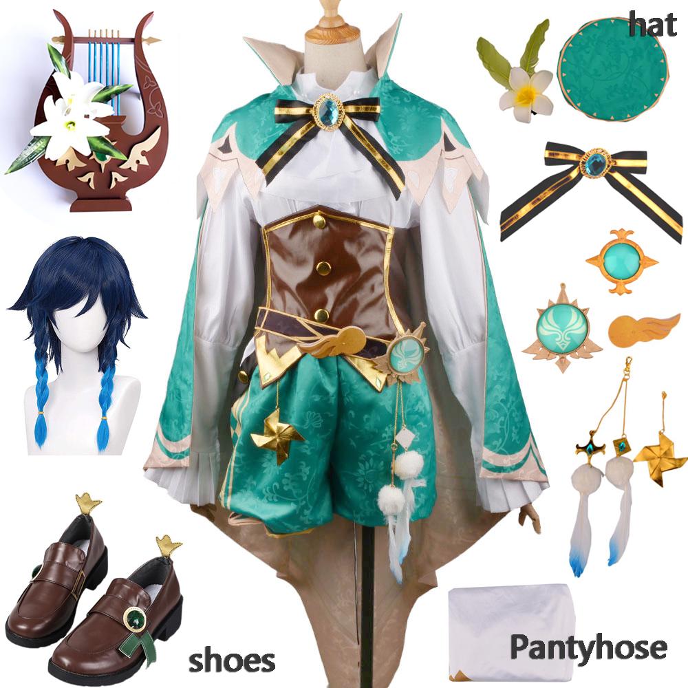 Novo venti cosplay windy wenty conjunto completo jogo terno uniforme menina traje S-XL wendy