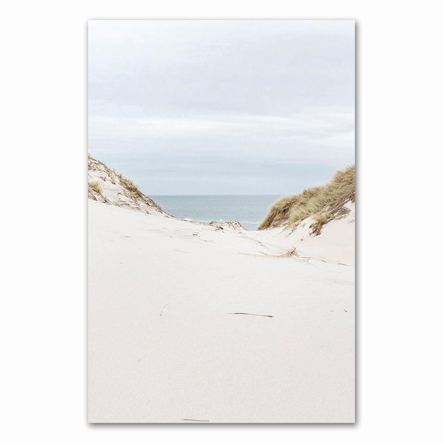 Tropical Summer Sea Landscape Print Coastal Bridge Grass Canvas Art Painting Seascape Picture Living Room Wall Decoration