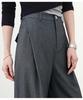 2026 Spring High-Waisted Wide-Leg Gray Women's Trousers