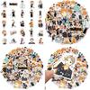 Anime Haikyuu!! 52-piece Sticker Set With Waterproof Multi-color Decals For Laptops And Bikes