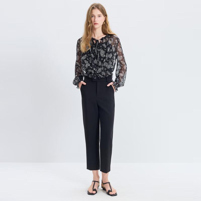 Sancai Women's Straight Leg Cropped Pants