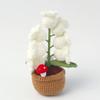 Hand-knitted Lily of the Valley Potted Plant With LED Night Light, Decorative Figurine, Handicraft, Home Decor, Gift