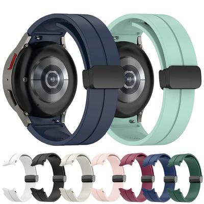 Silikonarmband für Samsung Watch 5 Pro 45 mm 6 Classic 47 mm 43 mm 44 mm 40 mm Magnetschnalle Correa Galaxy Watch 6 Armband