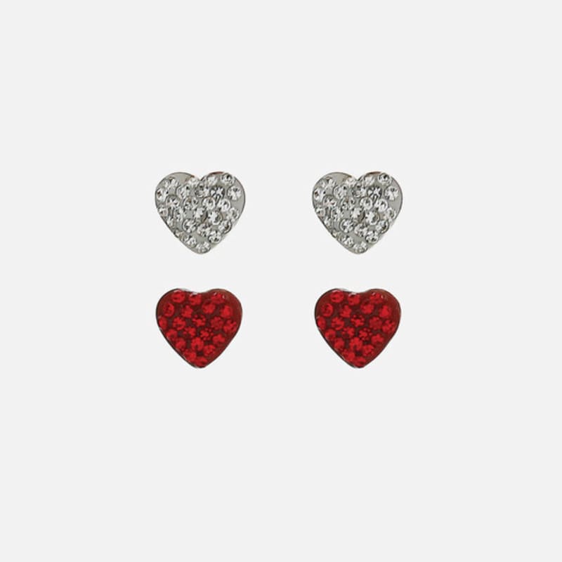 

J.Lauren Cubic Heart Rosegold Earrings M03958 Silver