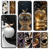 Happy Black Apple Soft TPU For Realme 13 12 11 10 9 Pro Plus GT3 GT2 C21 C25 C35 C53 C55 C67 Pro 5G Phone Case Cover Fundas Bags
