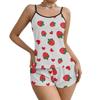 Weiches 2-teiliges Pyjama-Set für Damen, ärmellose Shorts, Loungewear-Sets, Pyjamas, Nachtwäsche