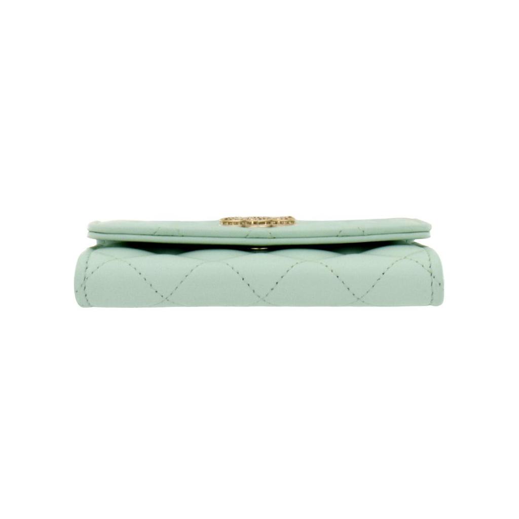 Chanel  Quadri-Quilted  Double C Logo  Handbag  Women's Style  Green