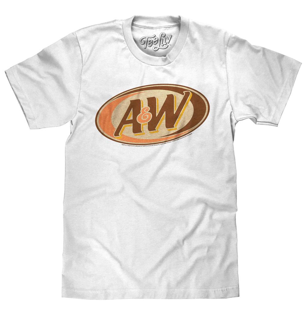 Retro A&W Root Beer Logo Mens T Shirt White