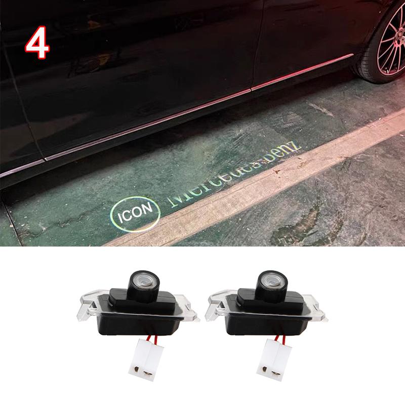 For Benz C E S GLA GLC Class W205 W213 W253 W222 W157 Rearview Mirror Lights HD LED Carpet Lamp Modification Will Never Fade