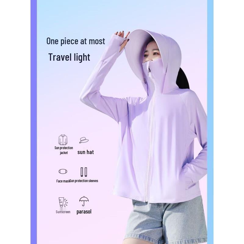 Beneunder UPF50+ Oddychająca kurtka z kapturem z lodowego jedwabiu chroniąca przed słońcem