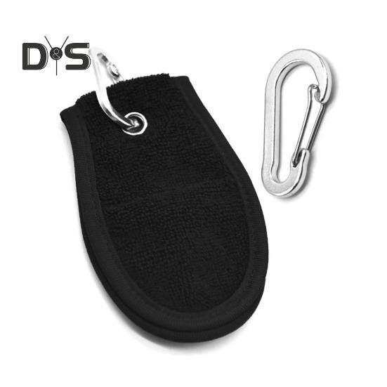 Prosop de minge de golf moale și absorbant, prosop mic de minge de golf cu clemă pentru saci de golf, accesorii de curățare a mingii de golf pentru jucători de golf