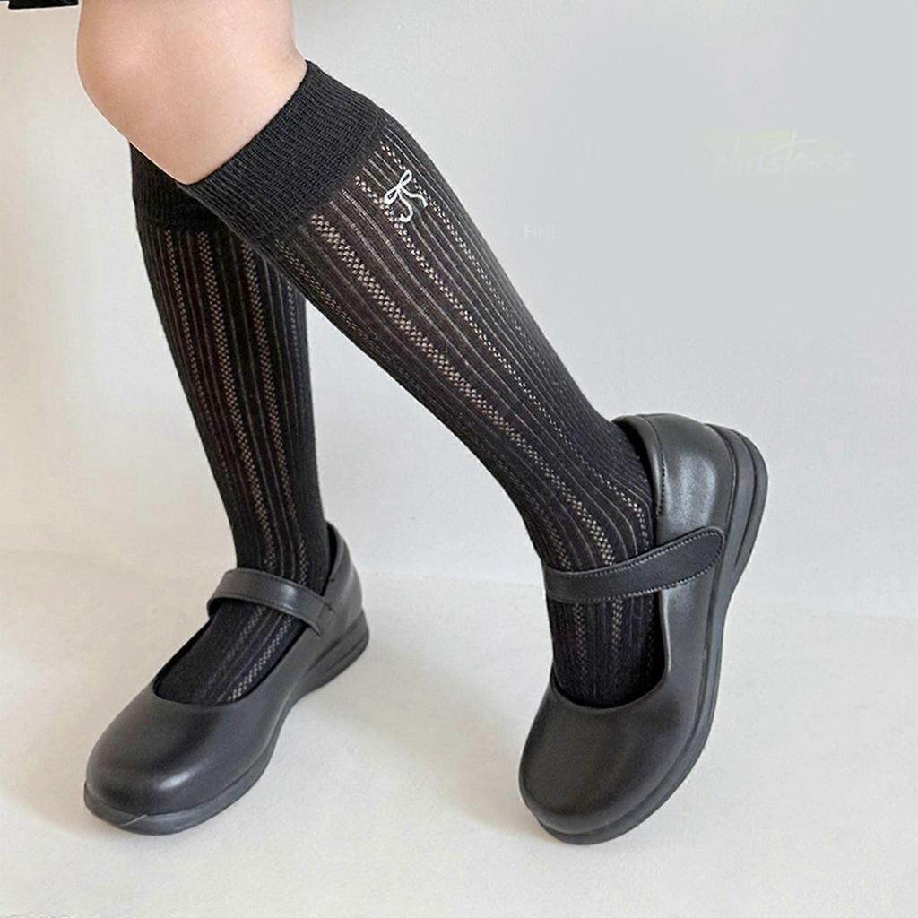 Comfortable Long Tube Socks for Girls Elastic Combed Cotton Stockings Comfortable Daily Wear for School Play
