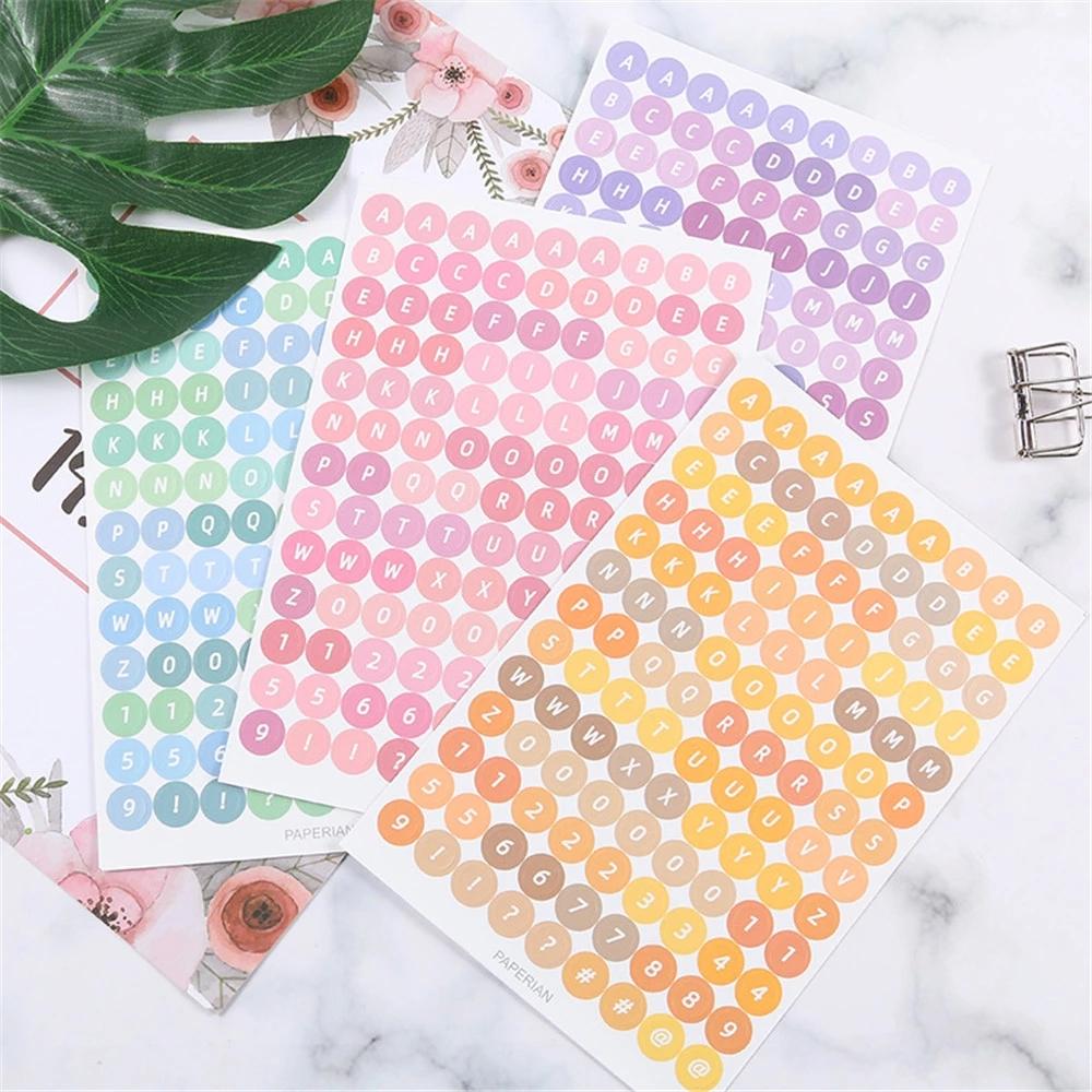 4 Sheets Alphabet Planner Journal Decorations Sticker Stationery