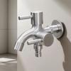 Stainless Steel Washing Machine Faucet With Dual Control For Laundry Room Use