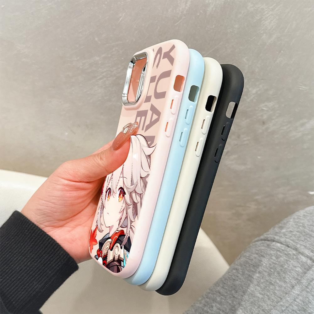 Pro OPPO A16 A38 A57 A58 A74 A78 A98 Reno8T Reno13F Realme C25S C53 C65 Kreslená černá kočka stříbrný okraj měkký tekutý silikonový ochranný kryt