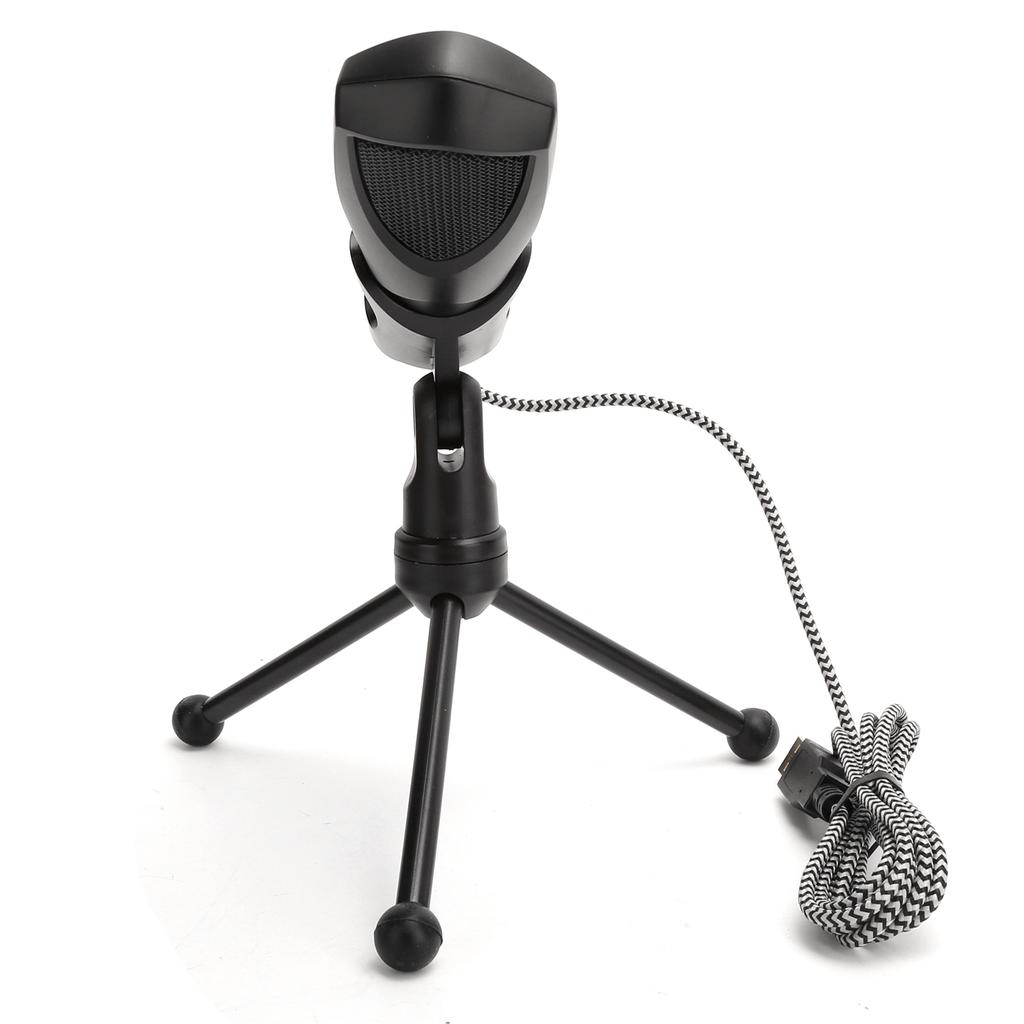 USB Condenser Microphone with Folding Tripod Stand for Laptop Voice Chat Live Broadcast