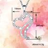 Open Twist Heart Engraved Letter Partial Pave Cubic Zirconia Pendant Mom Gift Clavicle Necklace