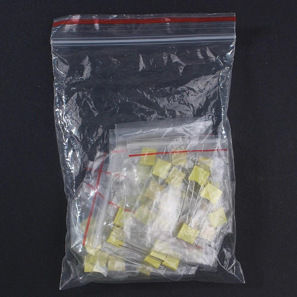 50 peças/lote 1nF~0,47uF 100V Polipropileno Segurança Filme Plástico Correção Capacitor Conjunto Pacote 102J 332J 103J 473J 224J 152J 474J