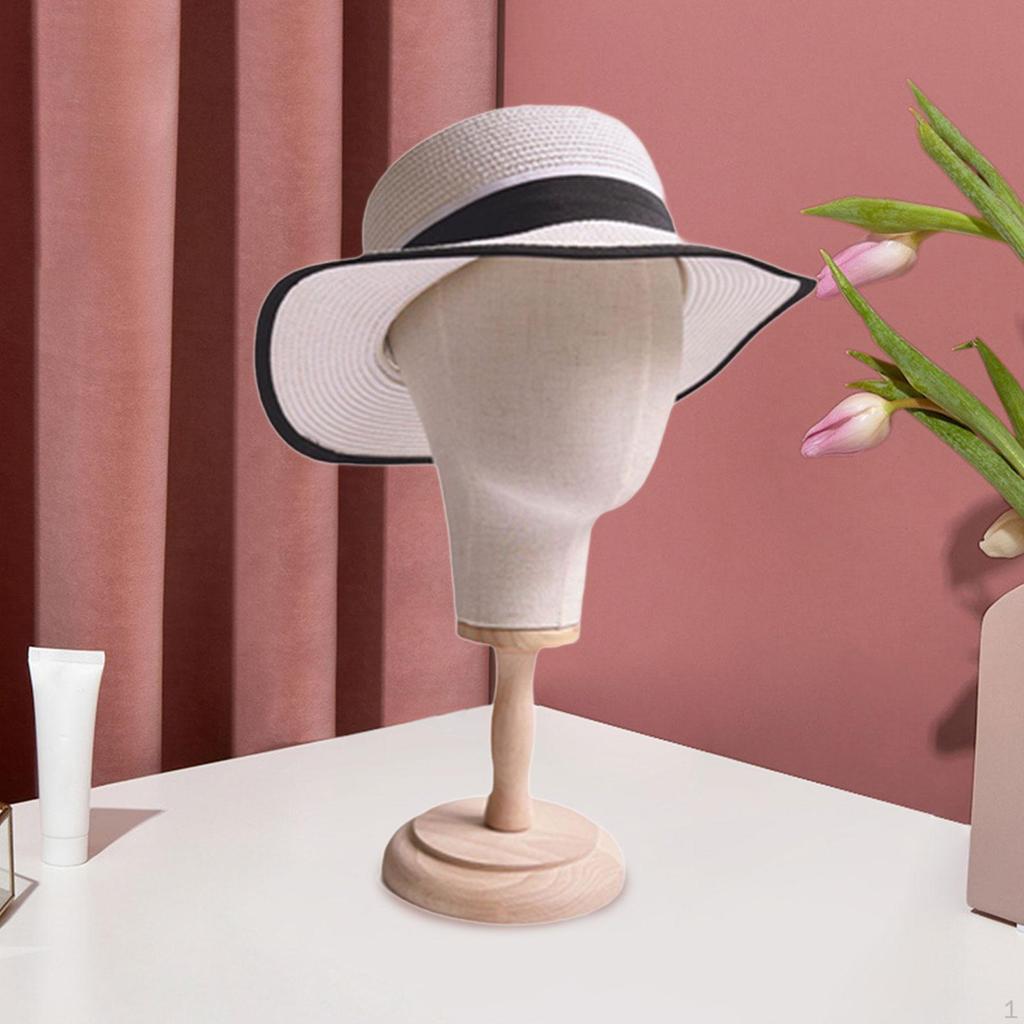 Hairpieces Display Holder Manikin Head Fashionable Stable Height 41.5cm Cap Storage Rack for