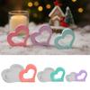 3Pcs Hollowed Heart Shape Silicone Molds For Resin Casting Making Candle Soap Wedding Decoration Festival Celebration