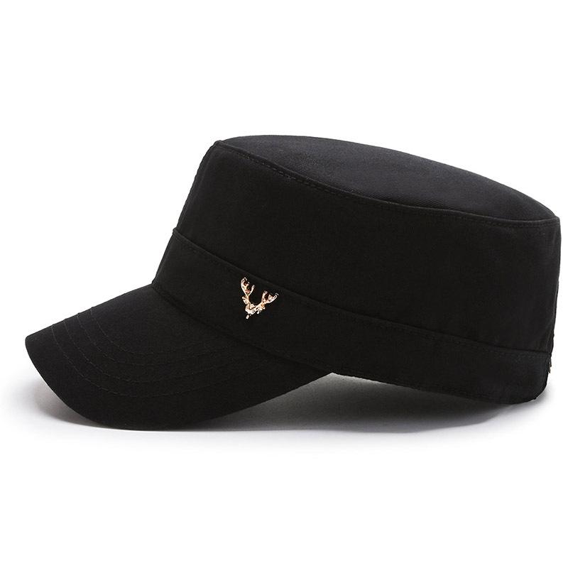 Hat solid color flat top hat spring and autumn fashion short brim visor cap cap casual hat versatile
