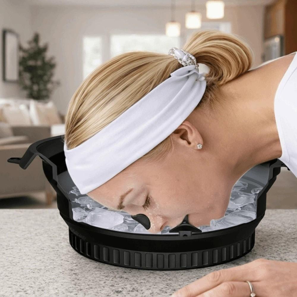 Silicone Facial Plunge Bowl Skin Tightening Ice Pack Device Breathing Ice Folding Basin  Skin Care