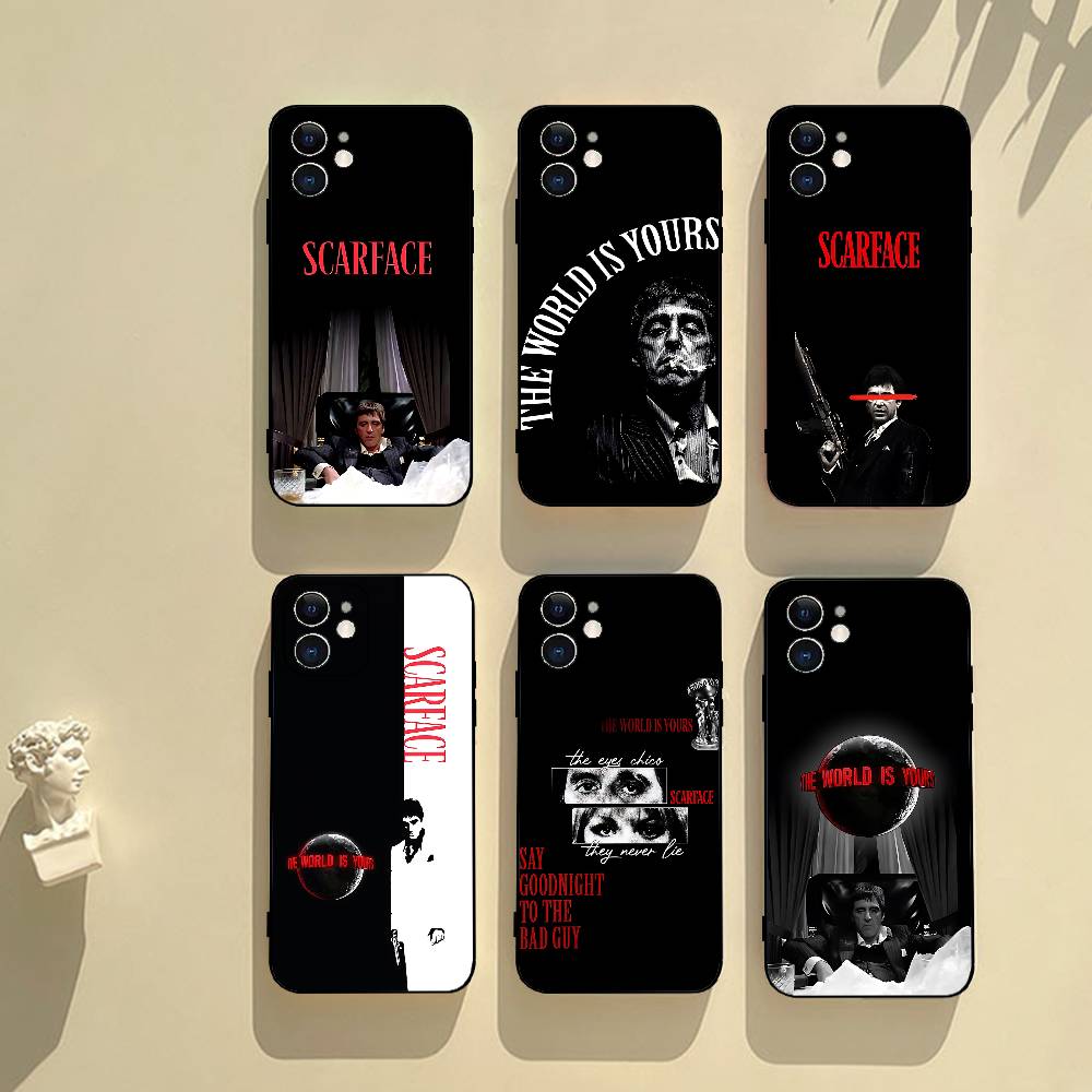 R-Scarfaces Tony Montana Phone Case Black Phone Case For IPhone 17/16/15/13/14 Pro Max/ 11Plus/X/Xr/Xs Max 13mini