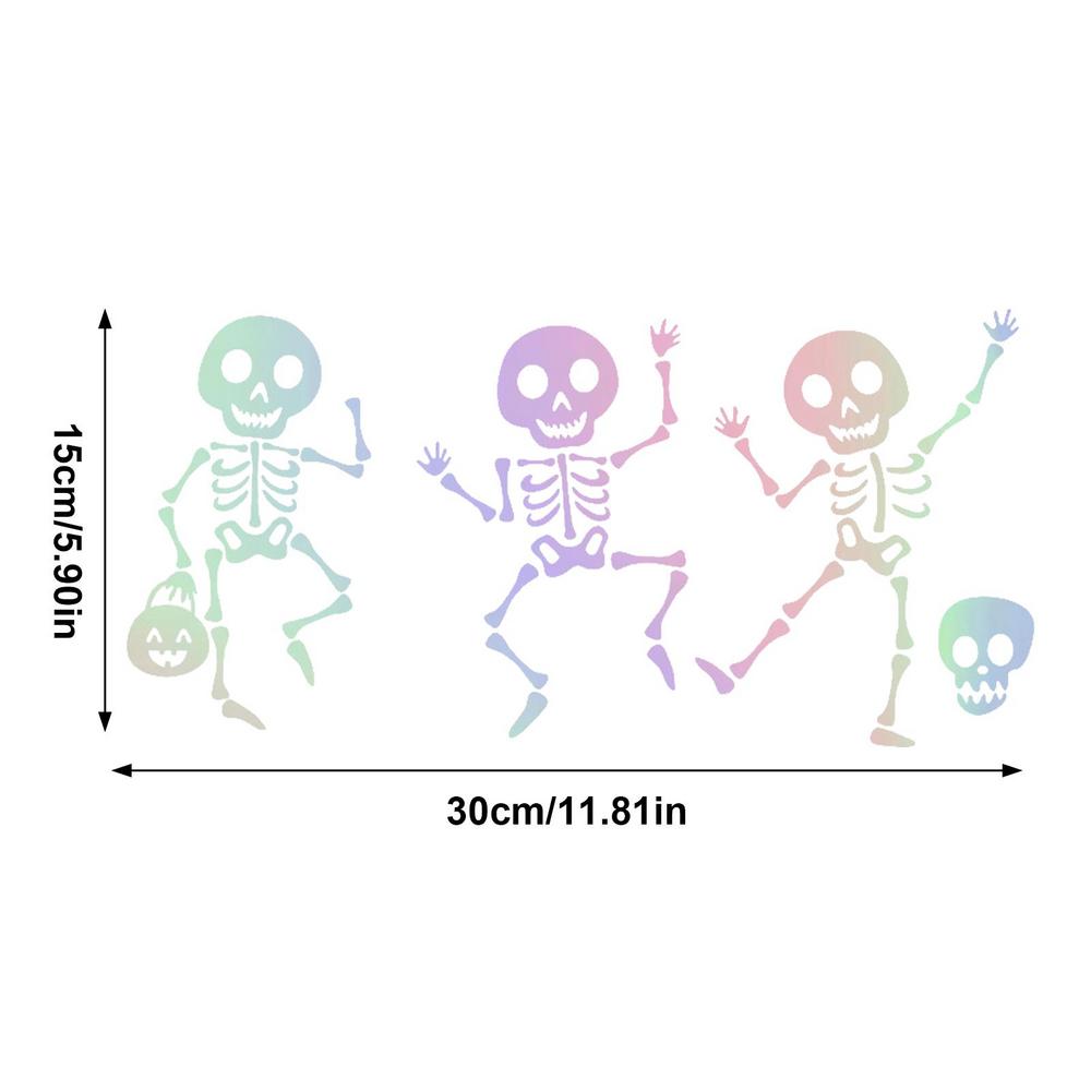 Halloween Dancing Skeleton Sticker Gothic Skull Car Stickers For Window Laptop Auto Styling Decor Decals Cars Accessories
