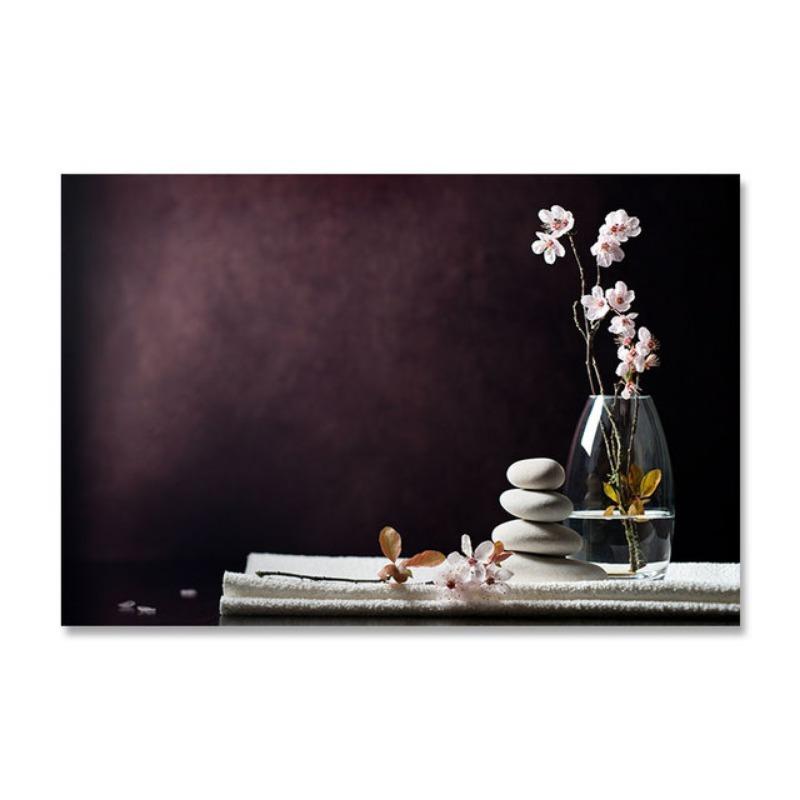 ZEN Poster Stone Bamboo Water Drops Green Leaf Still Life Meditation Wall Art Picture Canvas HD Print Buddha Home Decor Painting