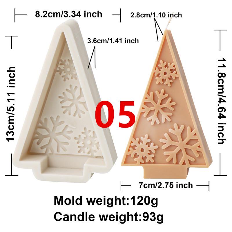Christmas Snowflake Candle Silicone Mold DIY Christmas Tree Aromatherapy Candle Handmade Candle Mould Gift Christmas Decoration