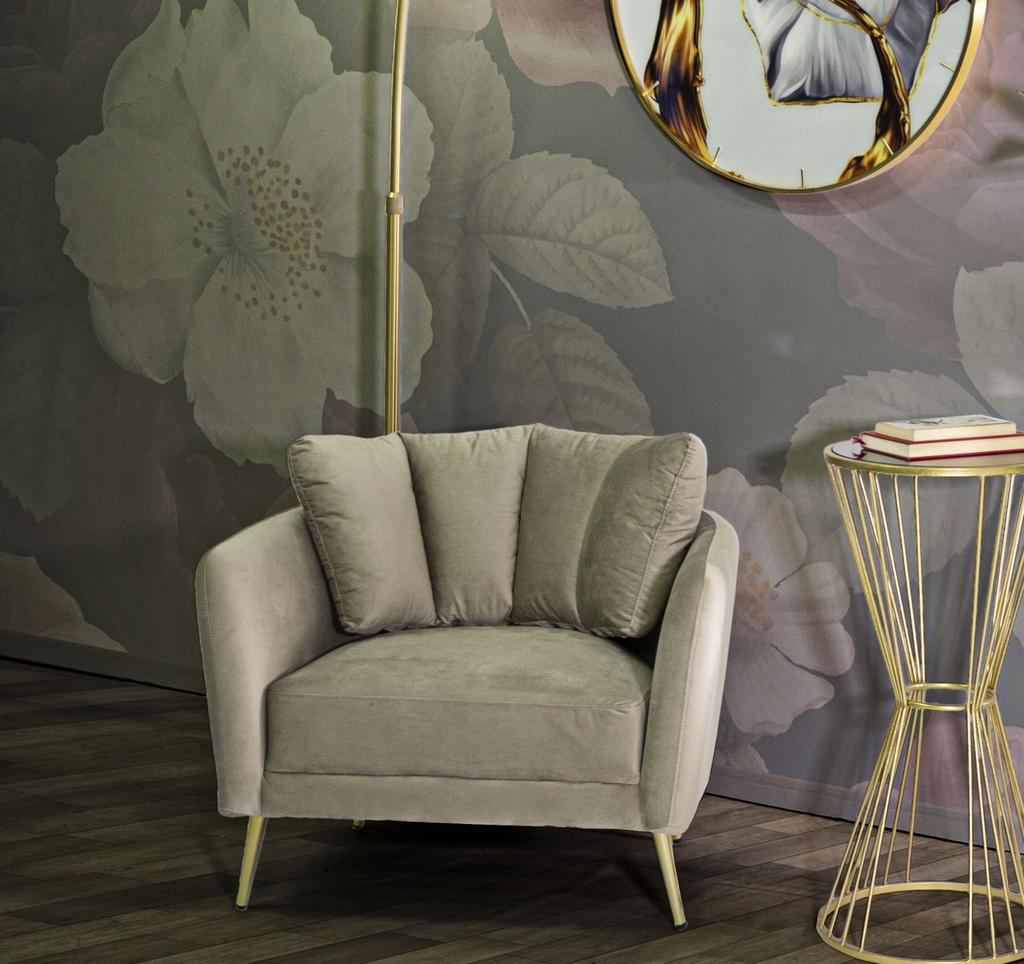 Armchair Kiev Grey Cm 88X77X74