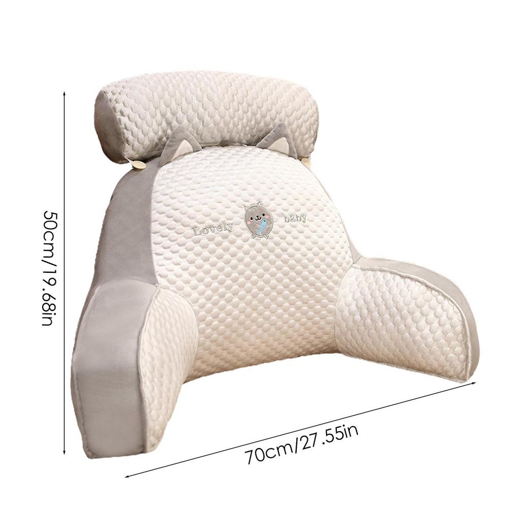 Ice Silk Pregnant Women's Bedside Cushions Waist Pillows Bedside Soft Large Backrest Waist Cushion Triangular Reading Pillow