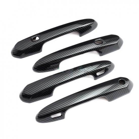 Carbon Fiber Door Handle Cover Trim For -2025 Toyota Sienna Accessories
