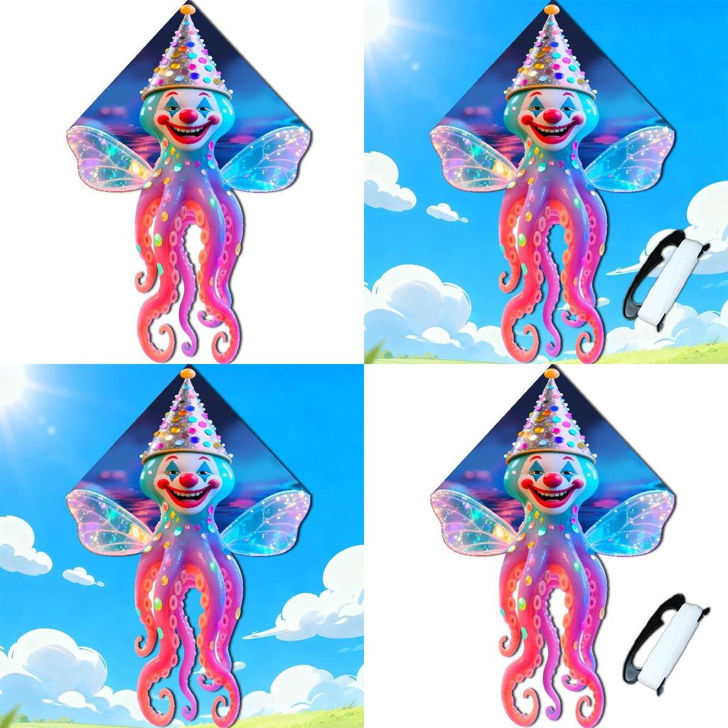 Ocean Animal Triangular Kite Made Of Polyester For Kids Outdoor Activities