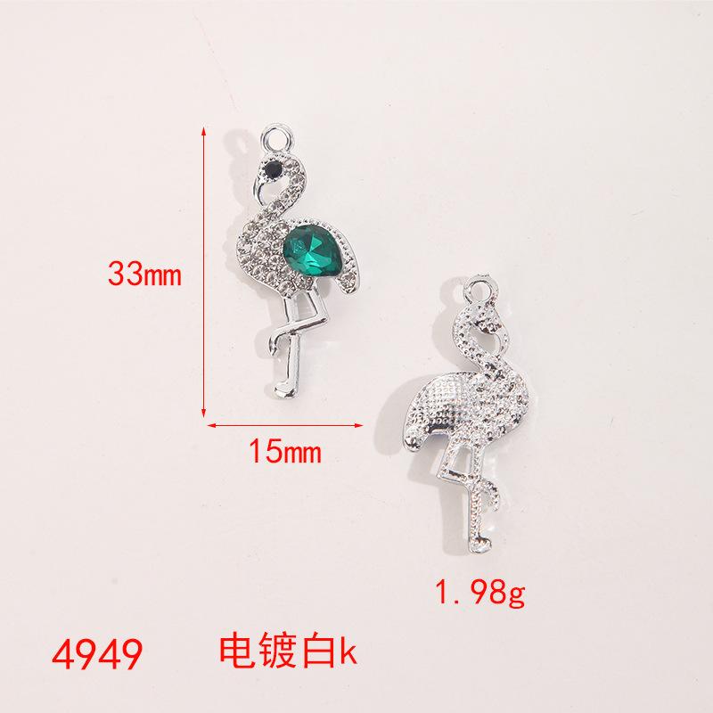 Cartoon Alloy Jewelry Dolphin Owl Cute Insect Crystal Necklace Earrings DIY Pendant Accessories