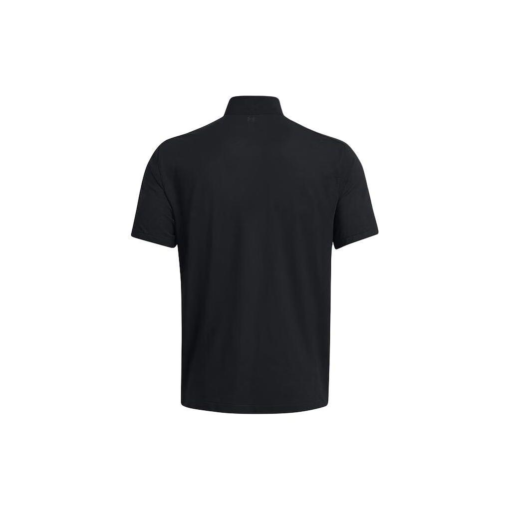 Under Armour Solid Color Casual Short Sleeve Polo Shirt Men Tops Black 1385128-001