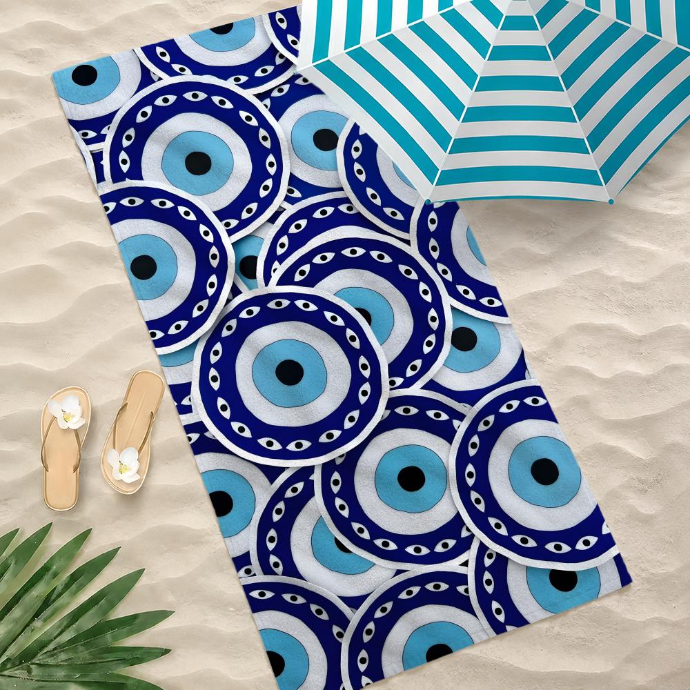 Evil Eyes Bath Towel Towel Soft Pool Gift For Travel Gym Shower Camping Quick Dry Sports Large Beach Towels