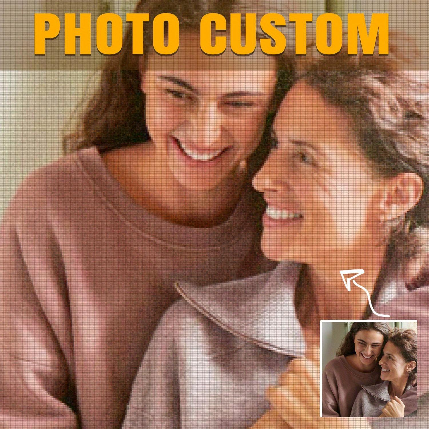 

Наборы для алмазной вышивки на заказ, Персонализированная алмазная мозаика с круглыми стразами для взрослых, Алмазная живопись, Индивидуальное фото для домашнего декора стен 20x20