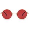 Pro Acme Small Round Polarized Sunglasses for Men and Circle Retro Metal Hippie UV400 D4 Gold Red Size S Women, Shades, Sunglasses, Protection, -