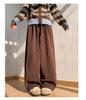 Coffee-Colored Chenille Wide-Leg High-Waisted Pants for Women - Autumn/Winter 2026 Plus Velvet Petite Loose Casual Sweatpants