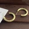 Xiaomi 925 Sterling Silver Vintage Earrings For Women Simple Round Gold Earring Jewelry Prevent Allergy Party Accessories Gift