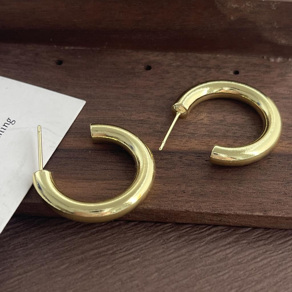 Xiaomi 925 Sterling Silver Vintage Earrings For Women Simple Round Gold Earring Jewelry Prevent Allergy Party Accessories Gift