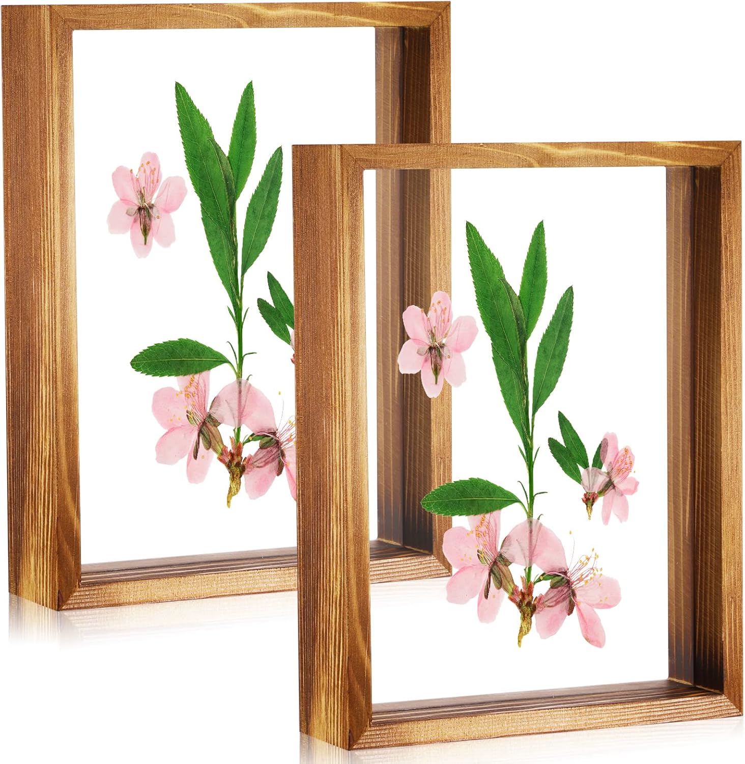 Wholesale Wooden Pressed Flower Double Side Frame Floating A4 Picture Photo Frames (Black,10 )