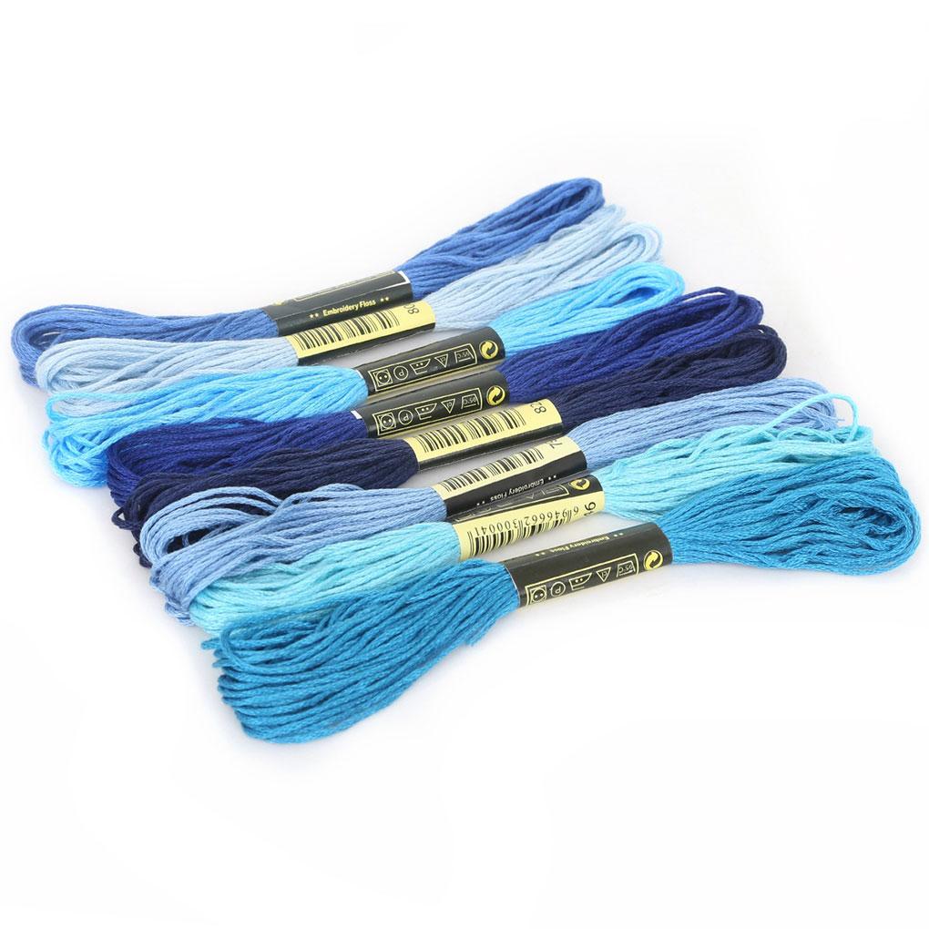 Multicolor Embroidery Cross-stitch Threads Floss Anti-pilling Sewing Skeins Wristband Headwear Needlework Supplies 7.5m